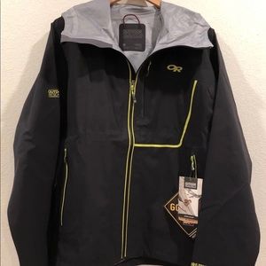 NWT Outdoor Research Axiom Jacket (Hooded) Men’s Large, Black, Gore-Tex